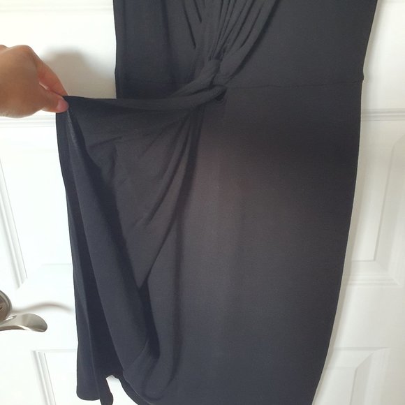 Dynamite - black bodycon-style pseudo wrap dress (XS) - Picture 5 of 6